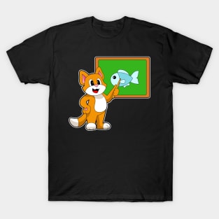 Cat Teacher Pointer Fish T-Shirt